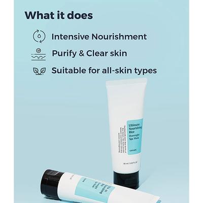 COSRX Ultimate Nourishing Rice Overnight Spa Mask 60 ml - Masks & Peels