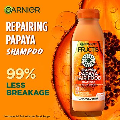 Garnier Fructis Hair Food - Reparing Papaya Shampoo For Damaged Hair 350 ml - Shampoos