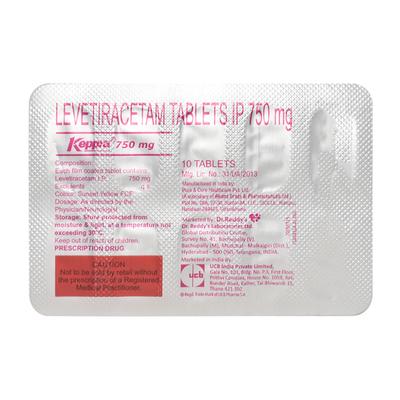 Keppra 750mg Tablet 10'S - Epilepsy/Convulsion-Ant