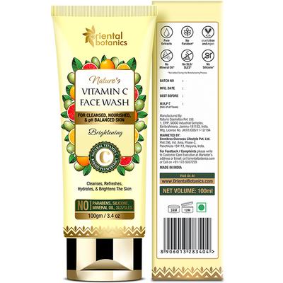 Oriental Botanics Nature's Vitamin C Brightening Face Wash 100 gm - Face Wash & Cleansers