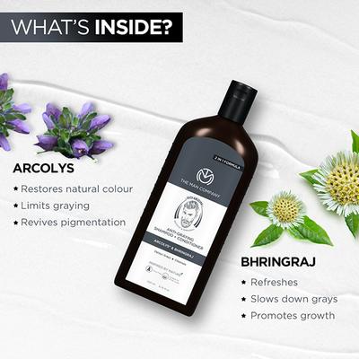 The Man Company Anti-Graying 2-In-1 Formula Shampoo & Conditioner 200ml - Shampoos