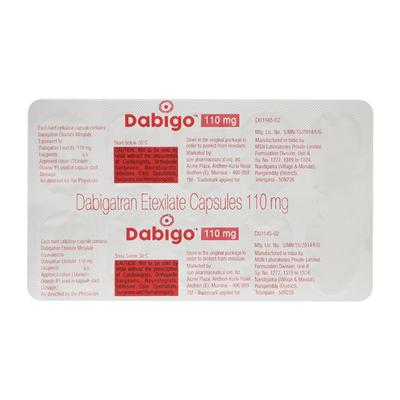 Dabigo 110mg Capsule 10'S - Blood Clot-Ant