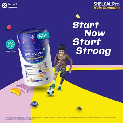 Shelcal Pro Kids Sugar free Gummies - Lemon, Orange & Mixed Berries Flavours 30's - Multi-Vitamins