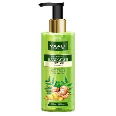 Vaadi Herbals Anti-Bacterial Hand Wash Liquid - Neem Oil & Ginger 250 ml - Hand Wash & Soaps