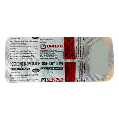Trixon O 100mg Tablet 10'S - Bacterial Infections-Cep