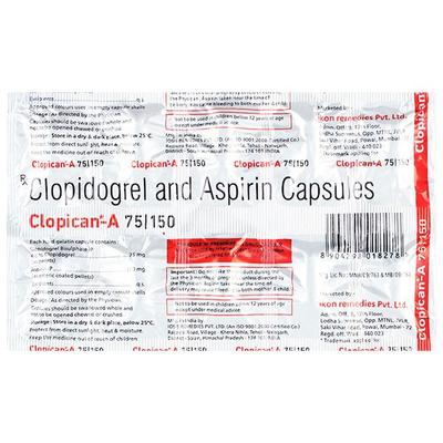 CLOPICAN A 75/150 Capsule 10's - Blood Clot-Ant
