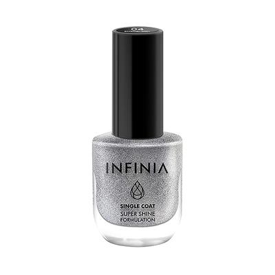 Infinia Silver Single Coat Nail Polish Silverish Grey 004 12 ml - Nail Polish