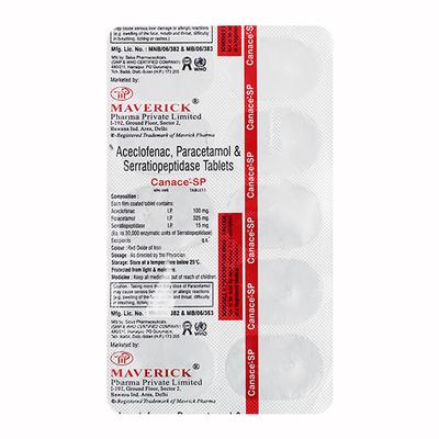 Canace SP Tablet 10'S - Pain relief-Nsa
