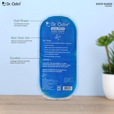 Dr. Odin Reusable Oval Cold Pack for Pain Relief with Washable Cotton Cover and Adjustable 1's - Hot Pack/Ice Bag