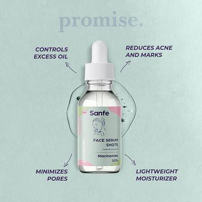 Sanfe Promise Face Serum Shots Niacinamide 10 Percent + Zinc 30 ml - Face Serum