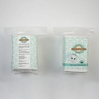 Cottsberry Organic Cotton Large Baby Wipes (Dry) with Aloevera 50's - Cotton Buds & Balls