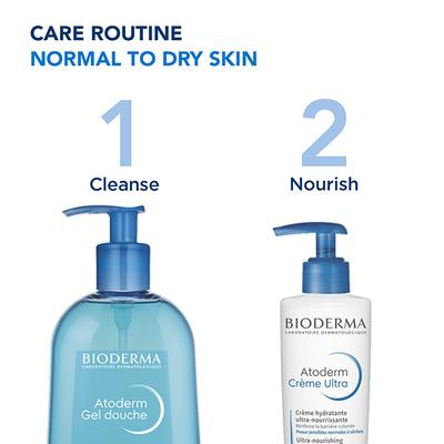 Bioderma Atoderm Creme Ultra-Nourishing Moisturiser with Hyaluronic Acid & Ceramides - Pump Bottle 200 ml - Face Moisturizers