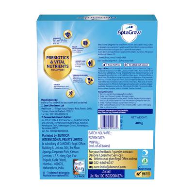 AptaGrow (3+ Years) Nutritional Powder - Chocolate Flavour 400 gm - Kids Nutrition