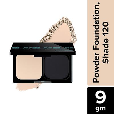 Maybelline New York Fit Me Matte + Poreless Powder Foundation 24 Hr Oil Control SPF44/Pa++++ 120 9 gm - Foundation