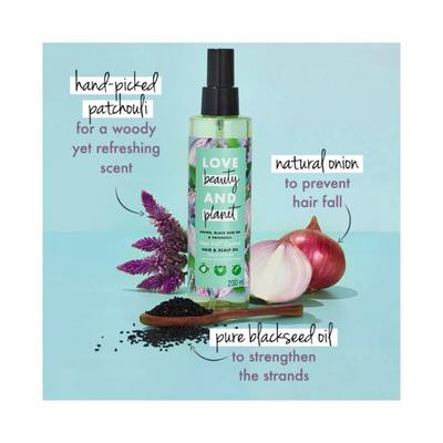 Love Beauty And Planet Onion Black Seed & Patchouli Hair Oil 200 ml - Hair Oils