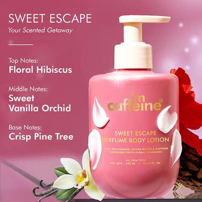 Mcaffeine Sweet Escape Perfume Body Lotion With Niacinamide and Cocoa Butter, Fruity-Floral Fragrance 300 ml - Creams/Oils/Lotions