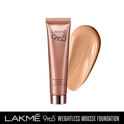 Lakme 9To5 Weightless Mousse Foundation Natural Sand 25 Gm - Foundation