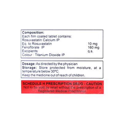 PLAROS F Tablet 10's - High Cholesterol-Dys