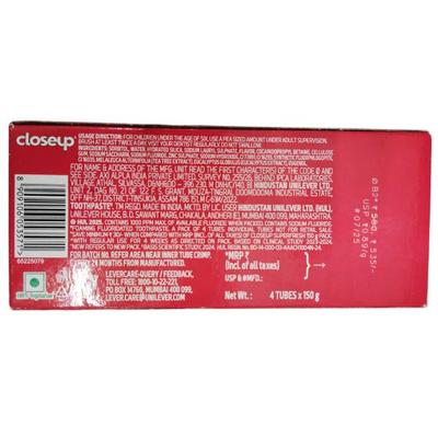 Closeup New Superfresh Zinc Protect Shield (Jumbo Saver Pack) Toothpaste (Pack of 4 x 150 g) - Toothpaste