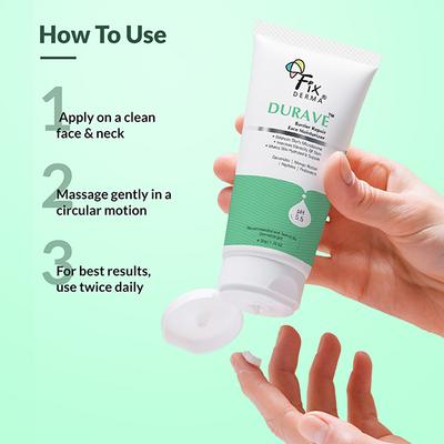 Fixderma Durave Ceramide Moisturizer for Face with Peptide & Mango Butter, Moisturizer 50 gm - Face Moisturizers