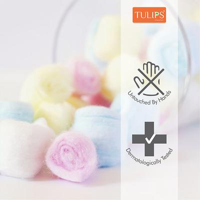 Tulips Cotton Color Balls Bag 120's - Cotton Buds & Balls