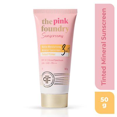 The Pink Foundry Matte Moisturising Mineral Sunscreen 50 gm - Face Sunscreen