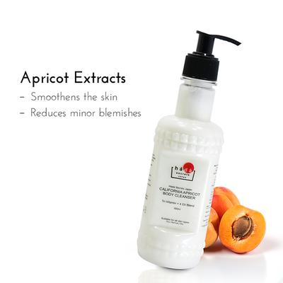 Hada Secrets Japan California Apricot Body Wash with Tri-Vitamins, Milk Moisturizer and 4 Oils 300 ml - Shower Gels & Body Wash