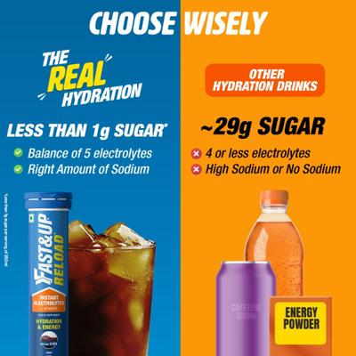 Fast&Up Reload Hydration & Energy Effervescent Tablet - Cola Flavour 20's - Energy Drinks