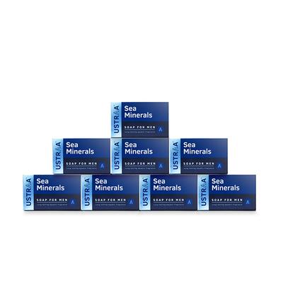 Ustraa Deo Soap for Men - Sea Minerals (Pack of 8 x 100 gm) - Soaps