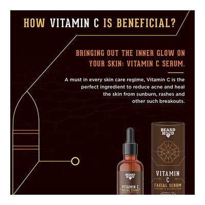 Beardhood Vitamin C Facial Serum - Radiant & Redefined Skin 30 ml - Face Serum
