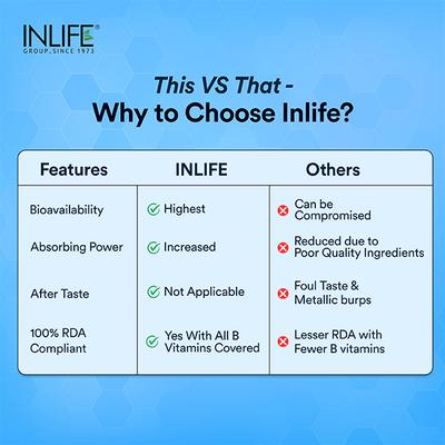 INLIFE B Complex Vegetarian Capsules 60's - Multi-Vitamins