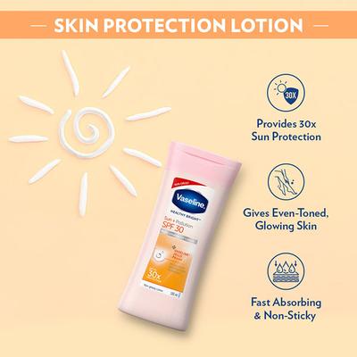Vaseline Healthy Bright Sun + Pollution Protection SPF 30 Vaseline Jelly PA+++ Multi- Vitamin UV Body Lotion 100ml - Lotions & Creams
