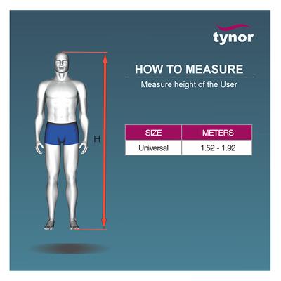 Tynor Walking Stick L Type Universal L08 Black 1's - Wheelchairs & Walking Sticks