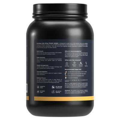 Nutrabay Gold Isolate Whey Protein Powder - Rich Chocolate Cream Flavour 1 kg - Whey Proteins