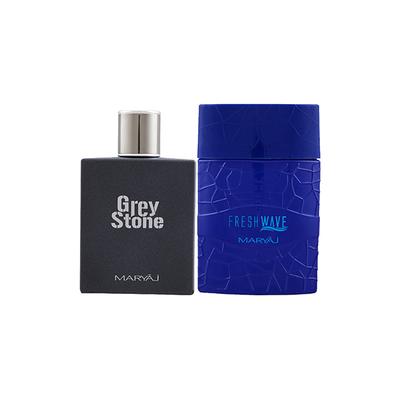 Maryaj Grey Stone EDP Aromatic Woody Perfume And Maryaj Fresh Wave EDP Citrus Woody Perfume 200 ml - Men Perfumes (Edt/Edp)