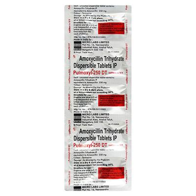 Pulmoxyl DT 250mg Tablet 10'S - Bacterial Infections-Pen
