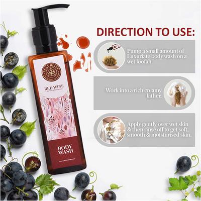 Luxuriate Ravishing Red Wine Body Wash 200 ml - Shower Gels & Body Wash