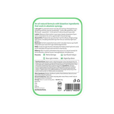 Wellbeing Nutrition Melts Eye Care Vitamins with Lute-gen (Lutein + Zeaxanthin), Bilberry, Beetroot (30 Strips) - Vital Health