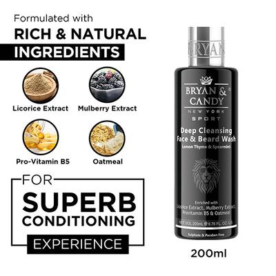 Bryan & Candy Lion Series Face & Beard Wash 200 ml - Face Washes