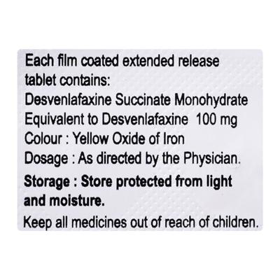 Venlite OD 100mg Tablet 10'S - Depression-Ant