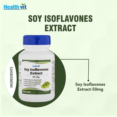 Healthvit Soy Isoflavones Extract 50mg - Capsules 60's - Herbal Dietary Supplement