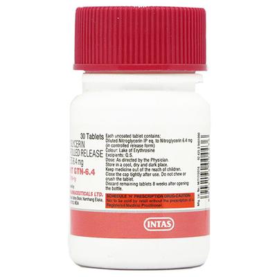 Monit Gtn 6.4mg Tablet 30'S - Angina
