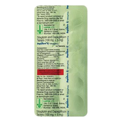 DAPATURN S 100/5 Tablet 10's - Diabetes-Ant