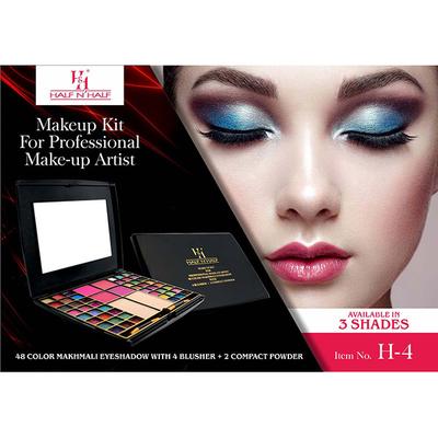 Half N Half Makeup Kit for Professional Make Up Artist, 80 Colours Makhmali Eyeshadow Palette - 03 65 gm - Eye Shadow Palettes