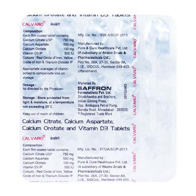 Calvaro Tablet 15'S - Supplements-Cal