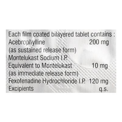 Oncet 3D Tablet 10'S - Asthma/COPD-Ast