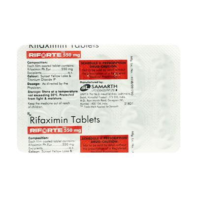 RIFORTE 550 Tablet 10's - Bacterial Infections-OAB