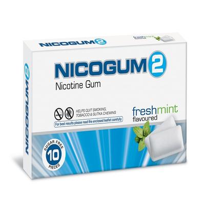 Nicogum Freshmint Sugar Free 2mg Tablet 10's - Poisoning/Overdose-Ant