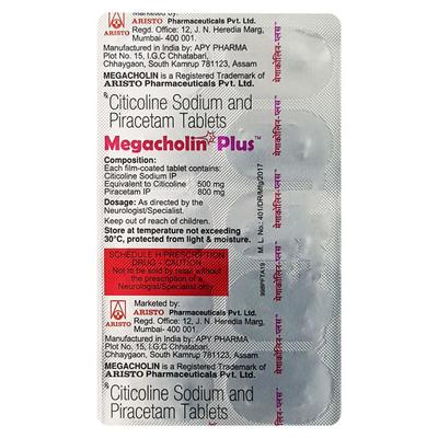 MEGACHOLIN PLUS Tablet 10's - Nootropics And Neurotrophics