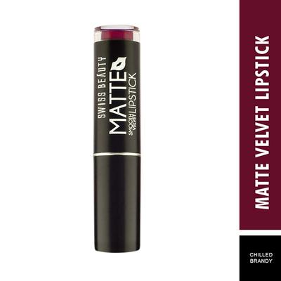 Swiss Beauty Smooth Velvet Matte Lipstick - (Chilled Brandy) 3.2 gm - Lipsticks